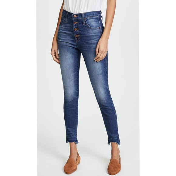 Madewell Denim - Madewell 10" High Rise Skinny Jeans w/ Chewed Hem